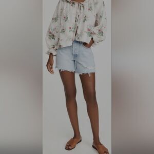 Meadows floral blouse with ties in the front us size 6